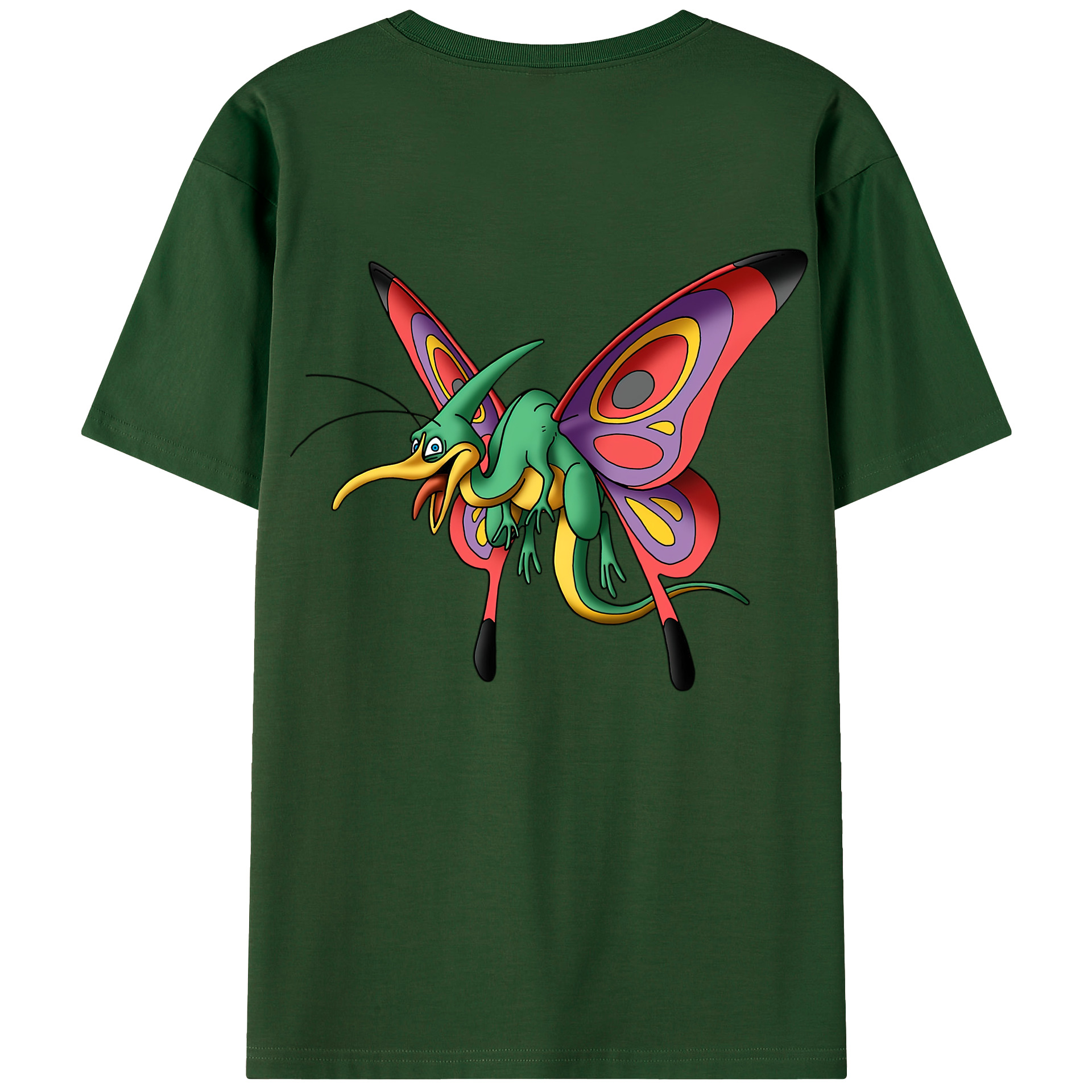 （画像用） ドラゴンクエスト Doragon Kuesuto Dragon Quest 綿100％半袖Tシャツ（背面プリント）